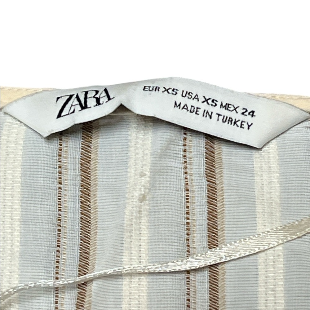 Zara Women's Striped Kafkan Tiered Midi Dress Size XS - Picture 4 of 8